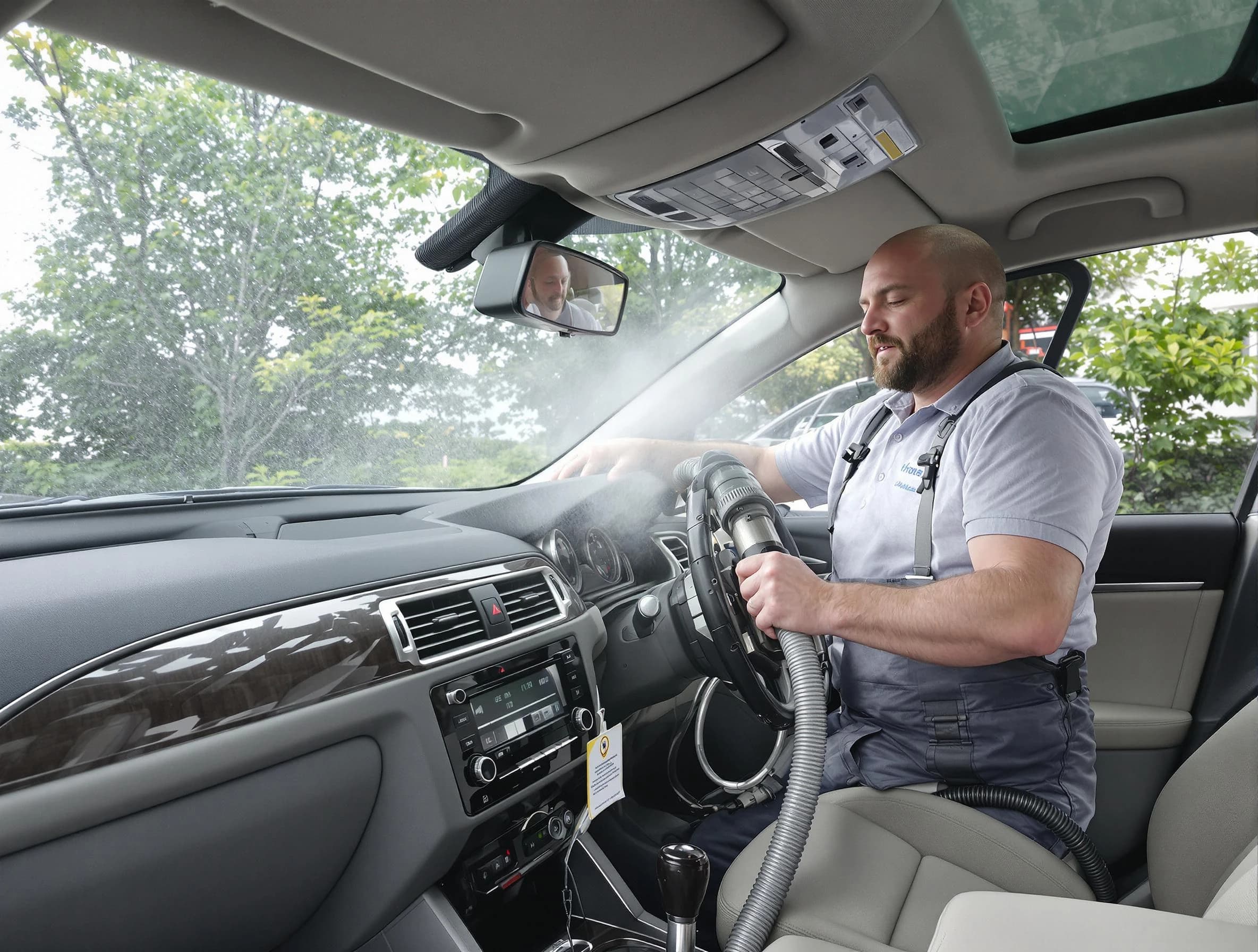 Stockbridge Air Duct Cleaning specialist performing professional car duct cleaning in Stockbridge