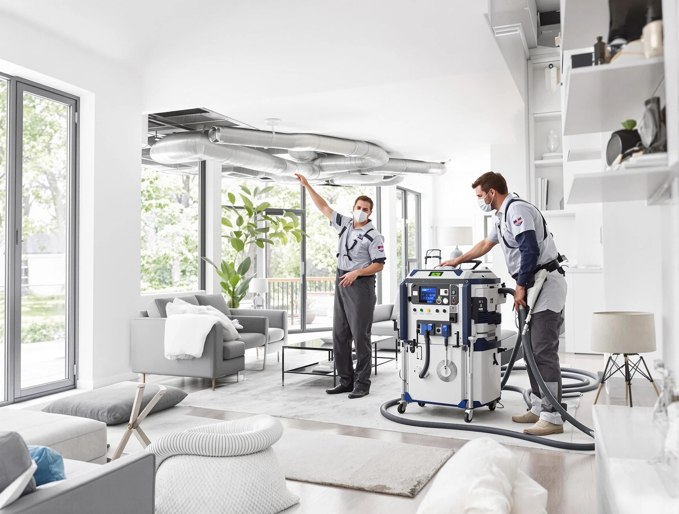 Stockbridge Air Duct Cleaning professional conducting pure air duct cleaning with state-of-the-art equipment in Stockbridge