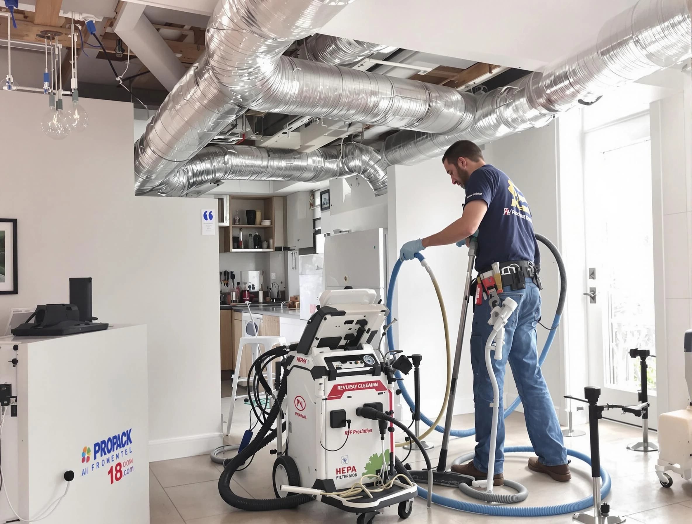 Stockbridge Air Duct Cleaning technician performing advanced pure duct cleaning with specialized equipment in Stockbridge